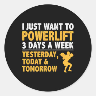 Bodybuilding Powerlifting Classic Round Sticker