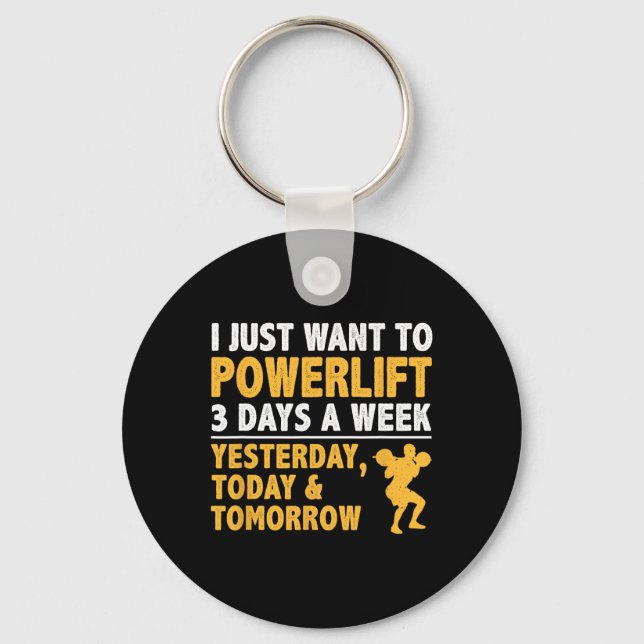 Bodybuilding Powerlifting  Key Ring (Front)