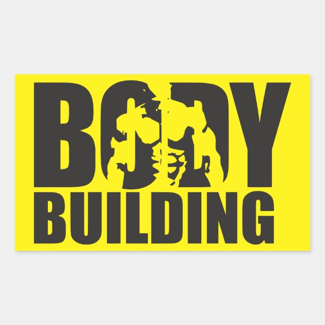 Bodybuilding Rectangular Sticker (Front)