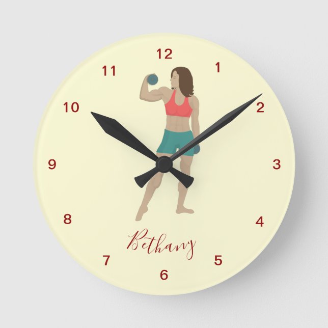 Bodybuilding Round Clock (Front)