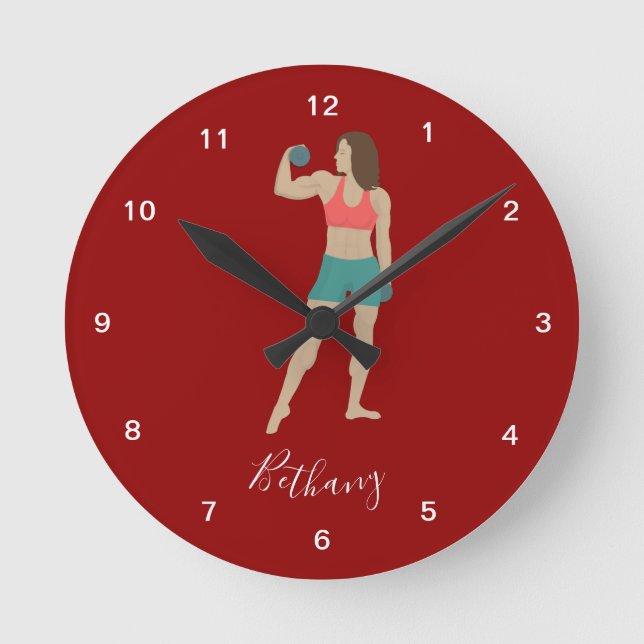 Bodybuilding Round Clock (Front)