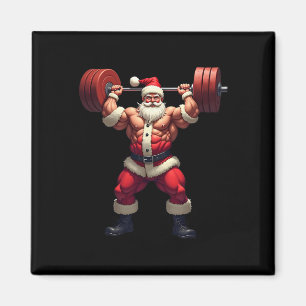 Bodybuilding Santa Claus Bodybuilder Christmas Gym Magnet