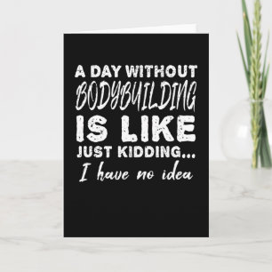 Bodybuilding Saying Gift Retro Birthday Card