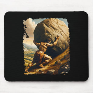 Bodybuilding Sisyphus Endurance Clic Art Greek Myt Mouse Pad