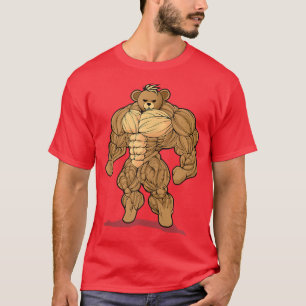 Bodybuilding Teddy Bear Gym Bodybuilder  T-Shirt