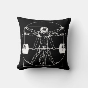 Bodybuilding - Vitruvian Barbell Man Cushion
