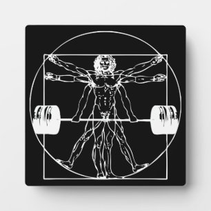 Bodybuilding - Vitruvian Barbell Man Plaque