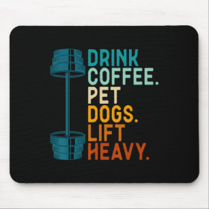 Bodybuilding Weightlifting Drink Coffee Pet Dogs L Mouse Pad