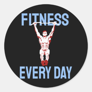 Bodybuilding Weightlifting Workout Fitness Every Classic Round Sticker