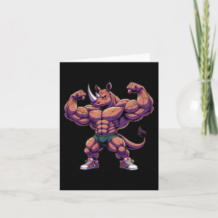 Bodybuilding Workout Gym Men Pocket Rhino With Mus Card