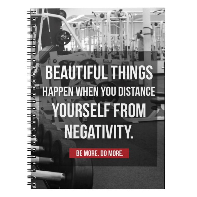Bodybuilding Workout Motivation - Negativity Notebook (Front)