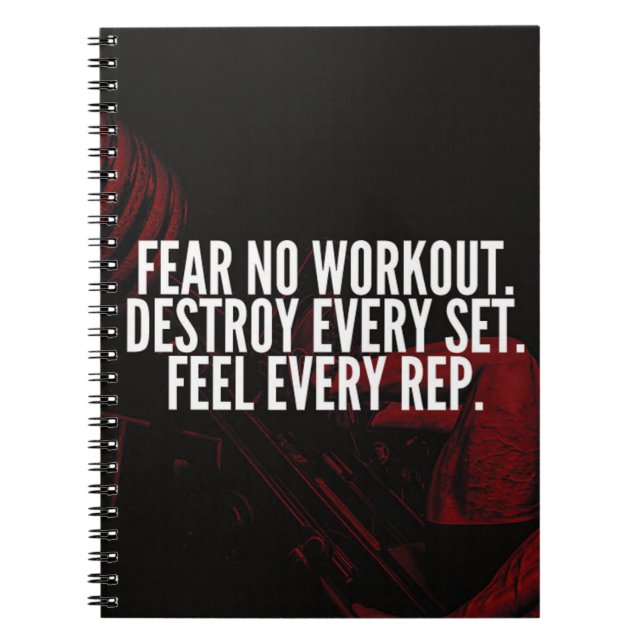 Bodybuilding Workout Motivational Notebook (Front)