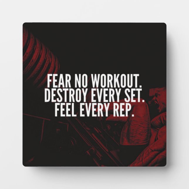 Bodybuilding Workout Motivational Plaque (Front)