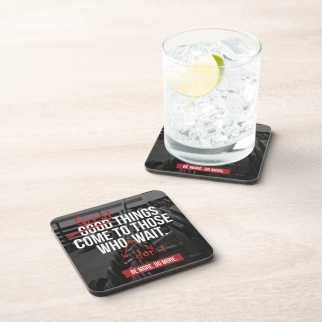 Bodybuilding Workout Motivational Words Coaster (Right Side)