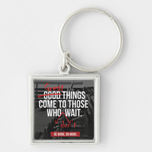 Bodybuilding Workout Motivational Words Key Ring