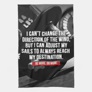 Bodybuilding Workout Motivational Words Tea Towel