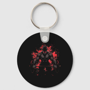 Bodybuilding Workout Muscle Powerlifting Anime Men Key Ring