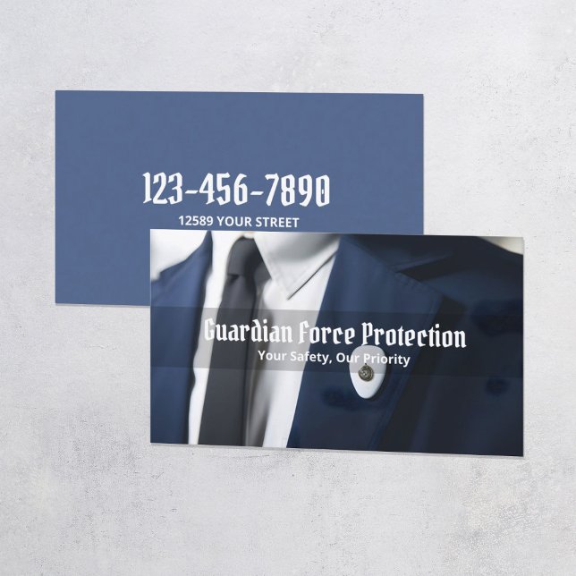 Bodyguard Business Card (Bodyguard Visiting Cards)