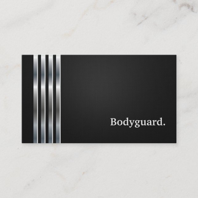Bodyguard Professional Black Silver Business Card (Front)