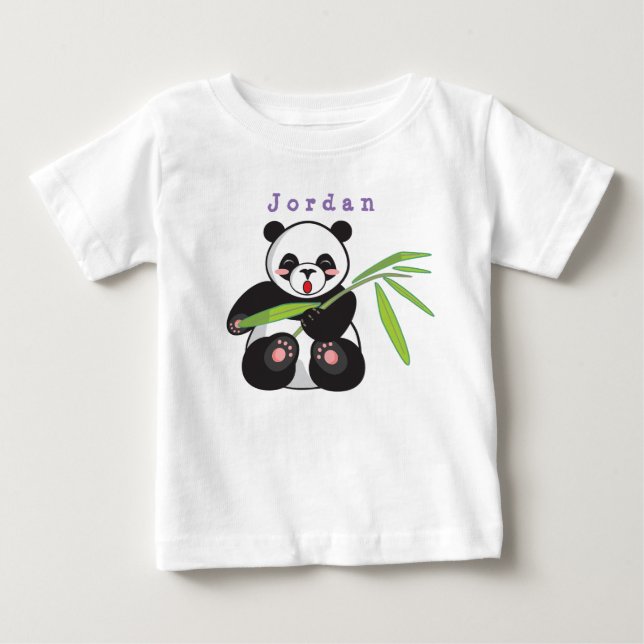 bodysuit funny , panda 03 . baby bodysuit (Front)