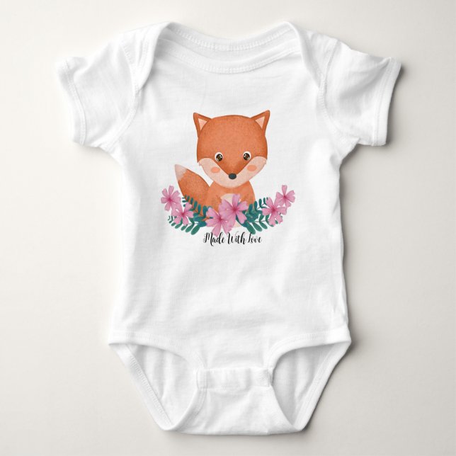 Bodysuit made with love fox (Front)