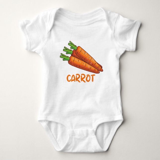 Bodysuit with carrot for kids  (Front)