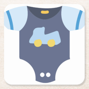 bodysuit with truck square paper coaster