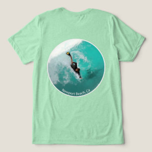 Bodysurfing The WEDGE, Newport Beach  Tri-Blend Shirt