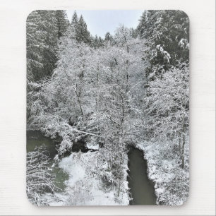 Boeckman Creek in Winter, Oregon Mouse Pad