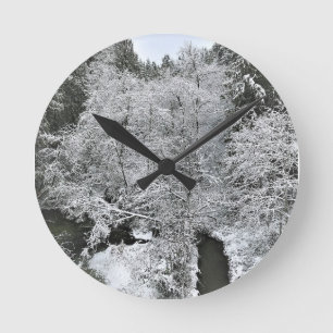 Boeckman Creek in Winter, Oregon Round Clock