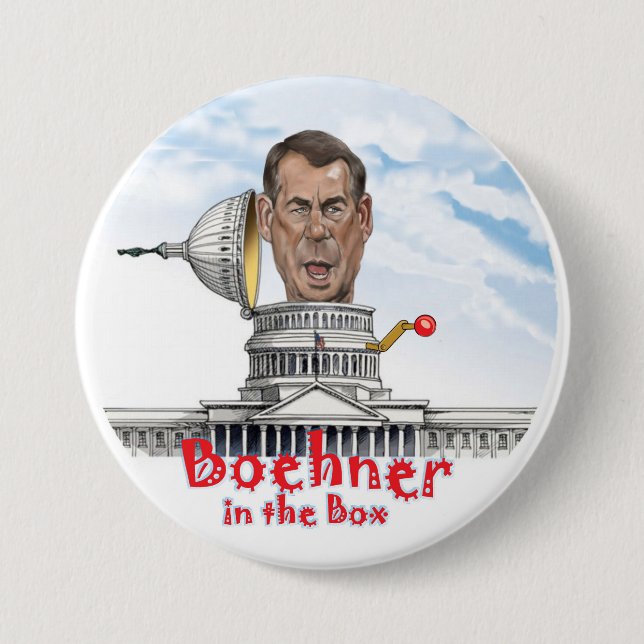 Boehner in the Box 7.5 Cm Round Badge (Front)