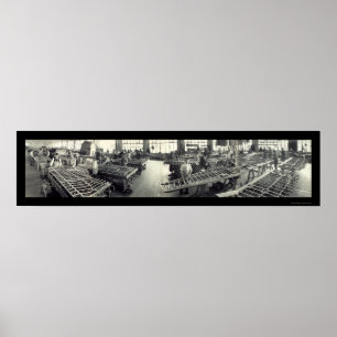 Boeing Aeroplane Worker Photo 1941 Poster