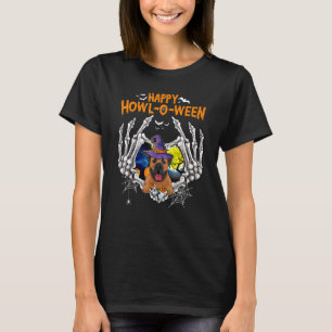Boer Boel Skeleton Heart Happy Howl O Ween Costume T-Shirt