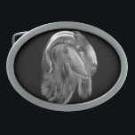 Boer Goat  Belt Buckle<br><div class="desc">Boer goat pencil drawing,  on a black background - you can change the back ground colour and add text if you like by using the customise this button and then the edit buttons</div>