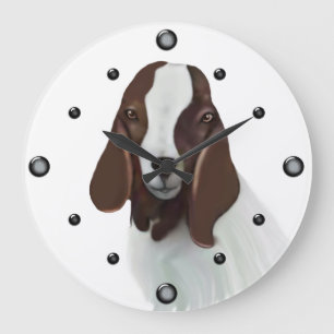 Boer Goat Painting  Wall Clock
