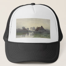 Boer Homes on the water in morning mist