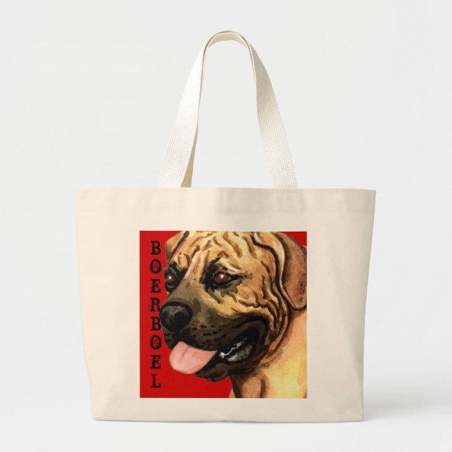 Boerboel Colour Block Large Tote Bag (Front)