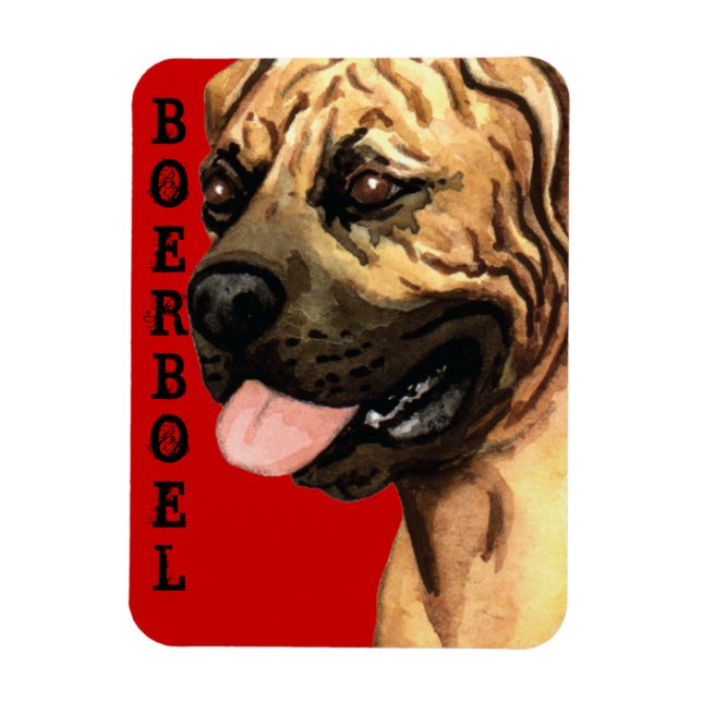 Boerboel Colour Block Magnet (Vertical)