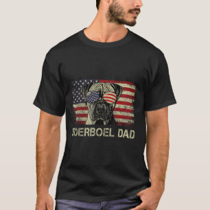 Boerboel Dad Dog Lovers American Flag 4th Of July  T-Shirt