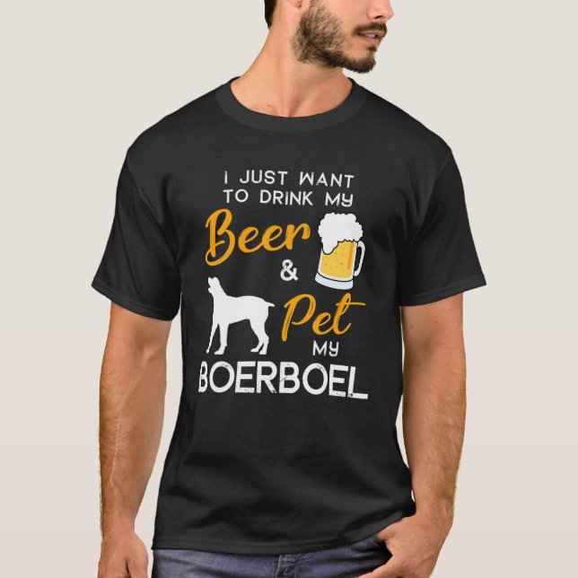 Boerboel Dog Beer Lover Owner Christmas Birthday G T-Shirt (Front)