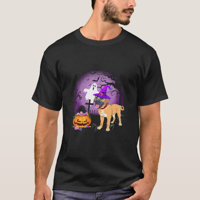 Boerboel Dog Candy Pumpkin Halloween Lover T-Shirt (Front)