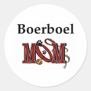 Boerboel Dog MOM Classic Round Sticker