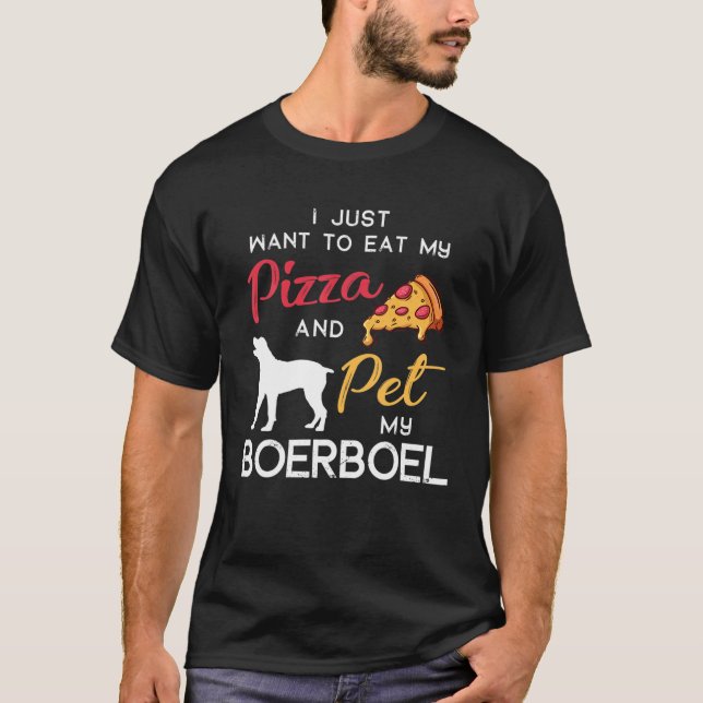 Boerboel Dog Pizza Lover Owner Christmas Birthday T-Shirt (Front)