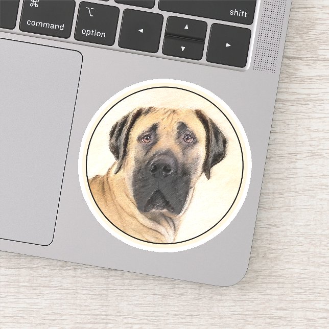 Boerboel Painting - Cute Original Dog Art (Detail)