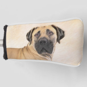 Boerboel Painting - Cute Original Dog Art Golf Head Cover