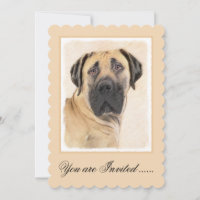 Boerboel Painting - Cute Original Dog Art