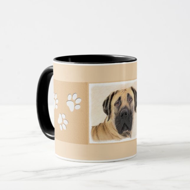Boerboel Painting - Cute Original Dog Art Mug (Front Left)