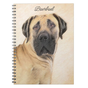 Boerboel Painting - Cute Original Dog Art Notebook