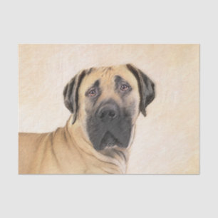 Boerboel Painting - Cute Original Dog Art Tissue Paper