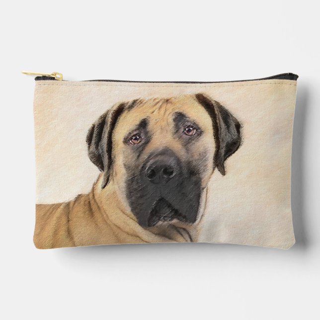 Boerboel Painting Fawn Red Mastiff Pet Dog Art Accessory Pouch (Front)